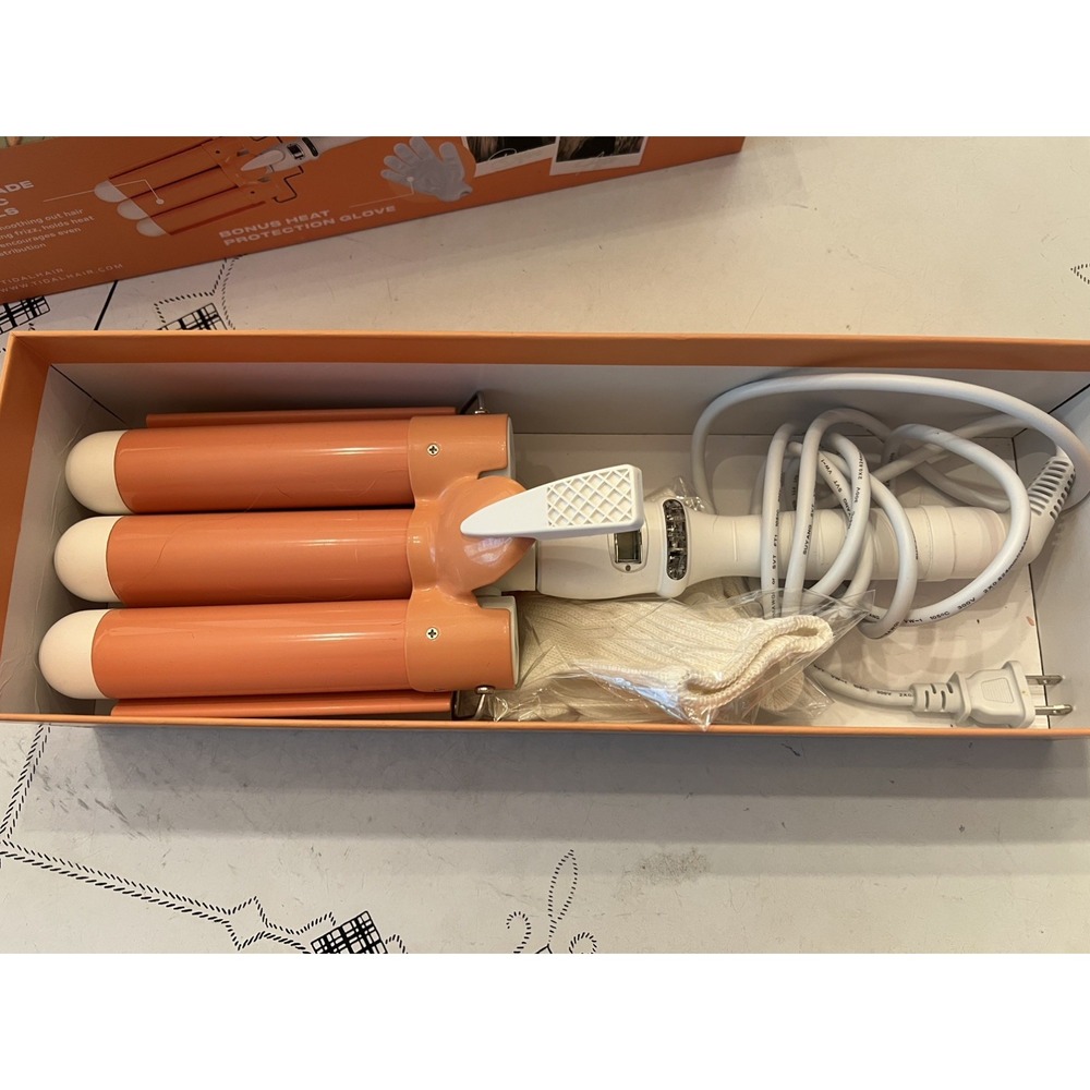 Tidal Hair Beach Waver Triple Barrel Hair Waver Curler Styling Tool New